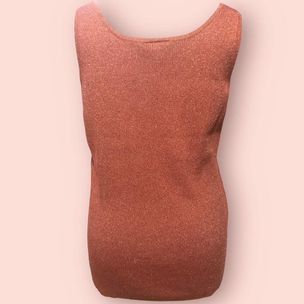 LANE BRYANT Ribbed Knit Metallic Shimmer Sweater Tank Top - Picture 7 of 11